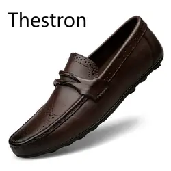 Thestron бренд формальная обувь Для мужчин 2018 Для мужчин повседневная обувь Туфли под платье Для мужчин чёрный; коричневый офисные Бизнес