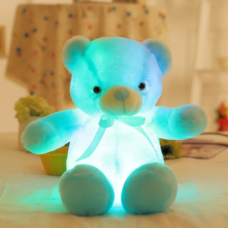 50 см романтический разноцветный мигающий светодиодный люминисцентный ночник Мягкие плюшевые игрушки плюшевые мишки куклы милые подарки для детей и друзей