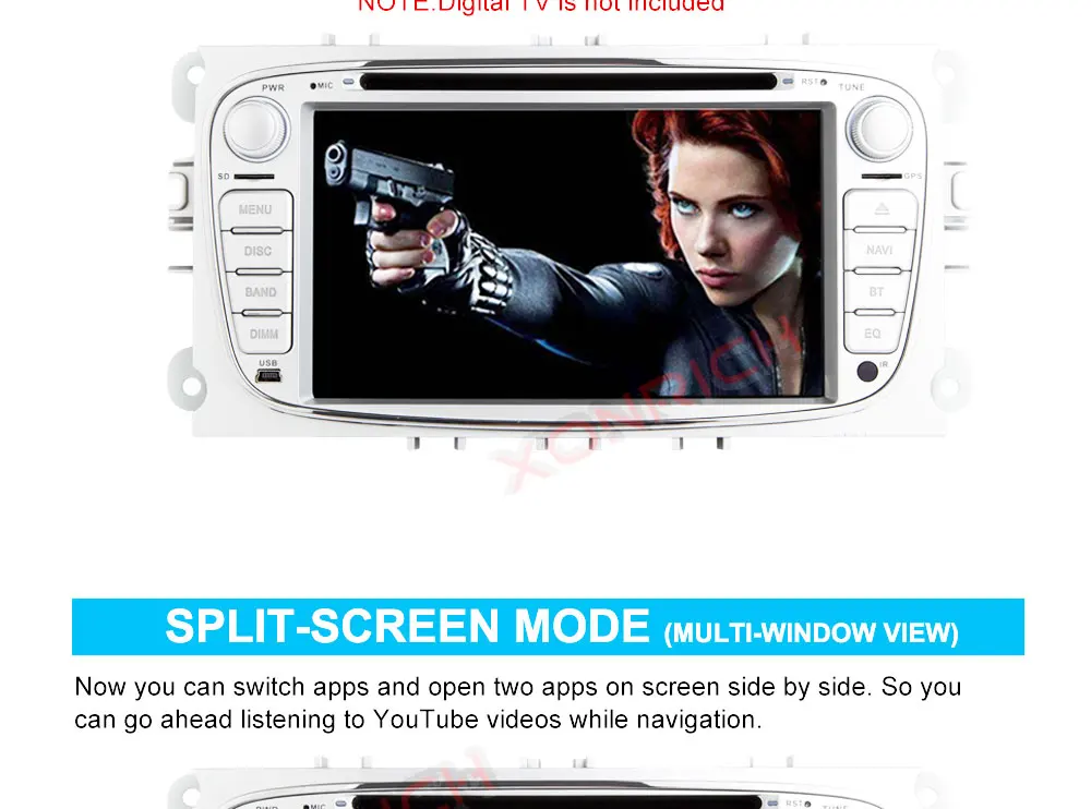Excellent Xonrich 2 Din Android 9.0 Car Radio GPS Car Multimedia player For Ford Focus 2 Mondeo 4 S-Max C-Max Galaxy 2 Kuga Audio 2+32 GB 23