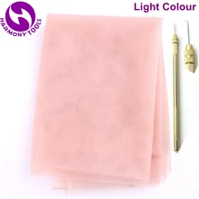 HARMONY 9 ярдов светлый цвет швейцарская Кружевная Сетка+ 9 шт. вентилируемые крюковые иглы комплект для изготовления кружевных париков закрытие и Кружева Фронтальная