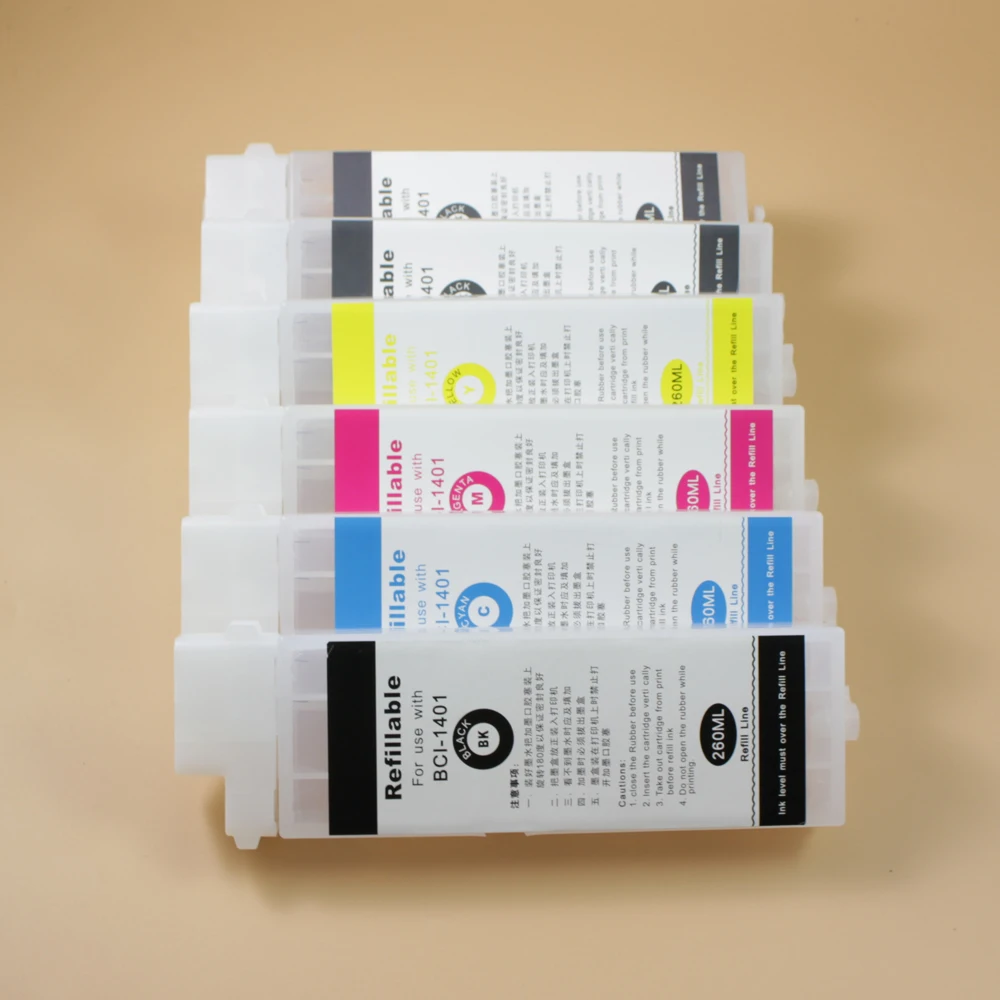 6 шт. картриджи для принтеров Canon IPF710 610 510 с чипами PFI 102 BK C M Y MBK|printer cartridge chip|printer