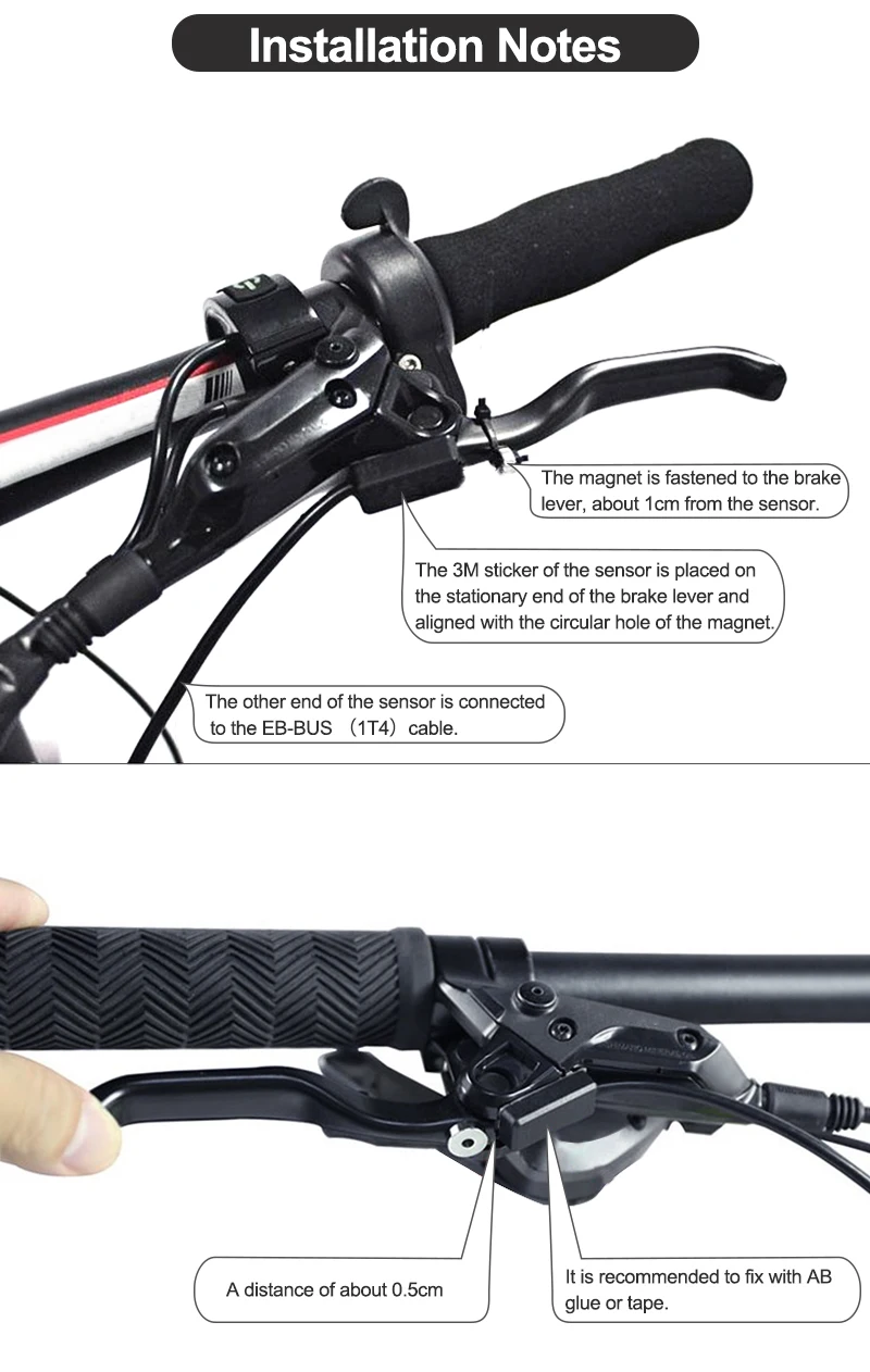 Perfect Electric bike Hydraulic Mechanical Brake Sensor 2 pcs For BAFANG BBS01 BBS02 BBSHD Mid Drive Motor Conversion Kit E-bike Parts 1