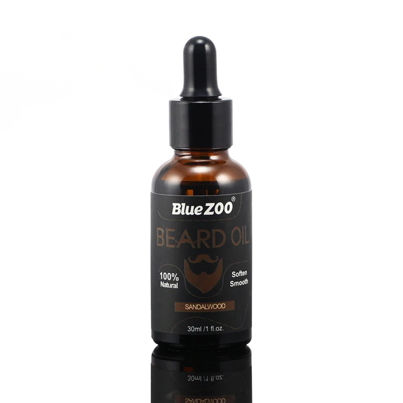 Bluezoo 30 мл Для мужчин натуральный Органическая борода масла Воск для бороды бальзам для масло для роста бороды для укладки пчелиный воск увлажняющий сглаживание