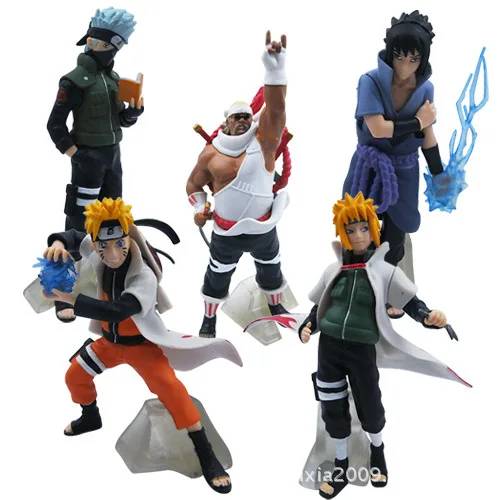 

Japanse Anime NARUTO Action Figure Naruto Hatake Kakashi Uchiha Sasuke Yondaime Hokage Model Doll for chirldren