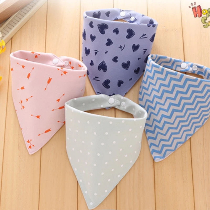 

Baby Bibs Waterproof Triangle Cotton Bandana Bibs Double-layer Child Baberos Dribble Bibs Newborn Slabber Absorbent Cloth