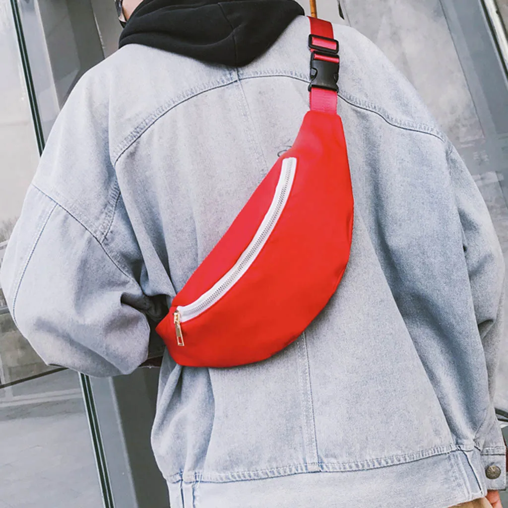 

Hawcoar Harajuku Style Waist Bag for Women Men Unisex Fanny Pack Chest Packs wallet Buik Tasje Belly Bags Purse Chic Pouch T4