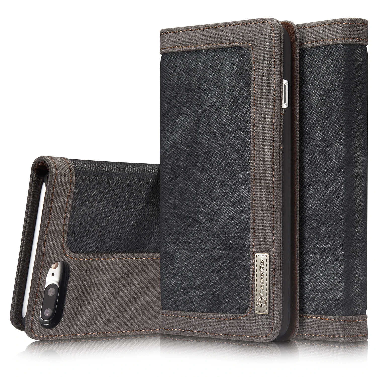 

Luxury Jean Canvas Cases For iPhone 7 7 Plus 6 6s 6plus Plus 5 5s SE Leather Case Wallet Card Slot Flip Cover Stand Phone Capa