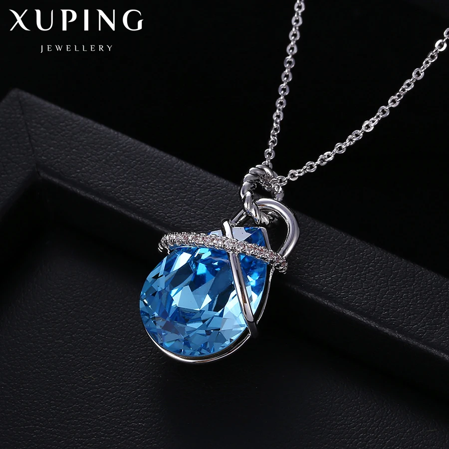 Xuping, Модный кулон, высокое качество, кристаллы от Swarovski, капля воды, подвеска, ожерелья,, для женщин, подарок, M26-43462