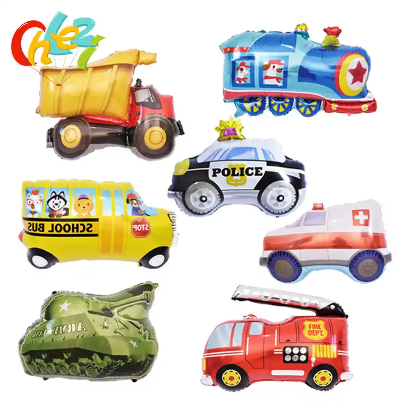 1pcs Children Car Toy Balloon Tanks Trucks Trains Fire Trucks