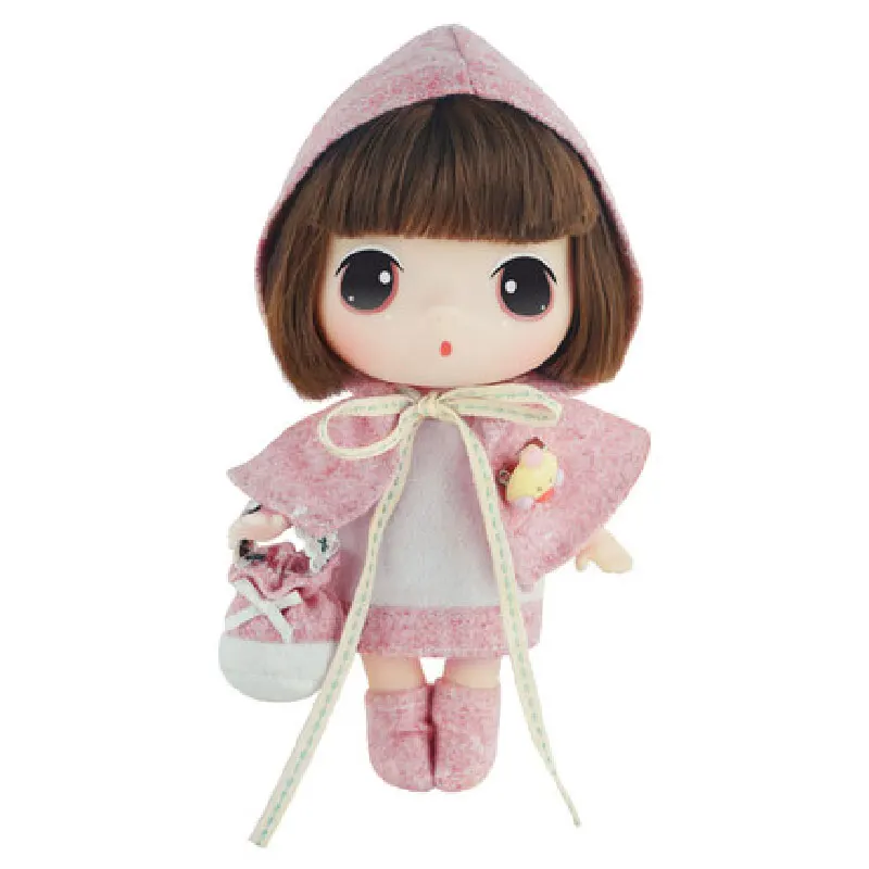 Dнавоз короткие волосы розовая накидка сменные куклы детская BJD новая кукла
