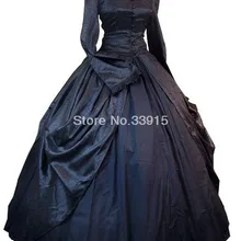 Пользовательские Хэллоуин Empress костюм дамы 18 век Marie Antoinette в масках черный мяч викторианский костюм