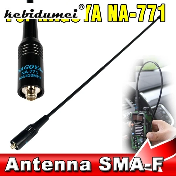 

2Pcs/Lot For Nagoya NA771 NA-771 SMA-F Handheld Dual Band Antenna 144/430MHZ Two Way Radio Soft Antenna for Baofeng/Kenwood