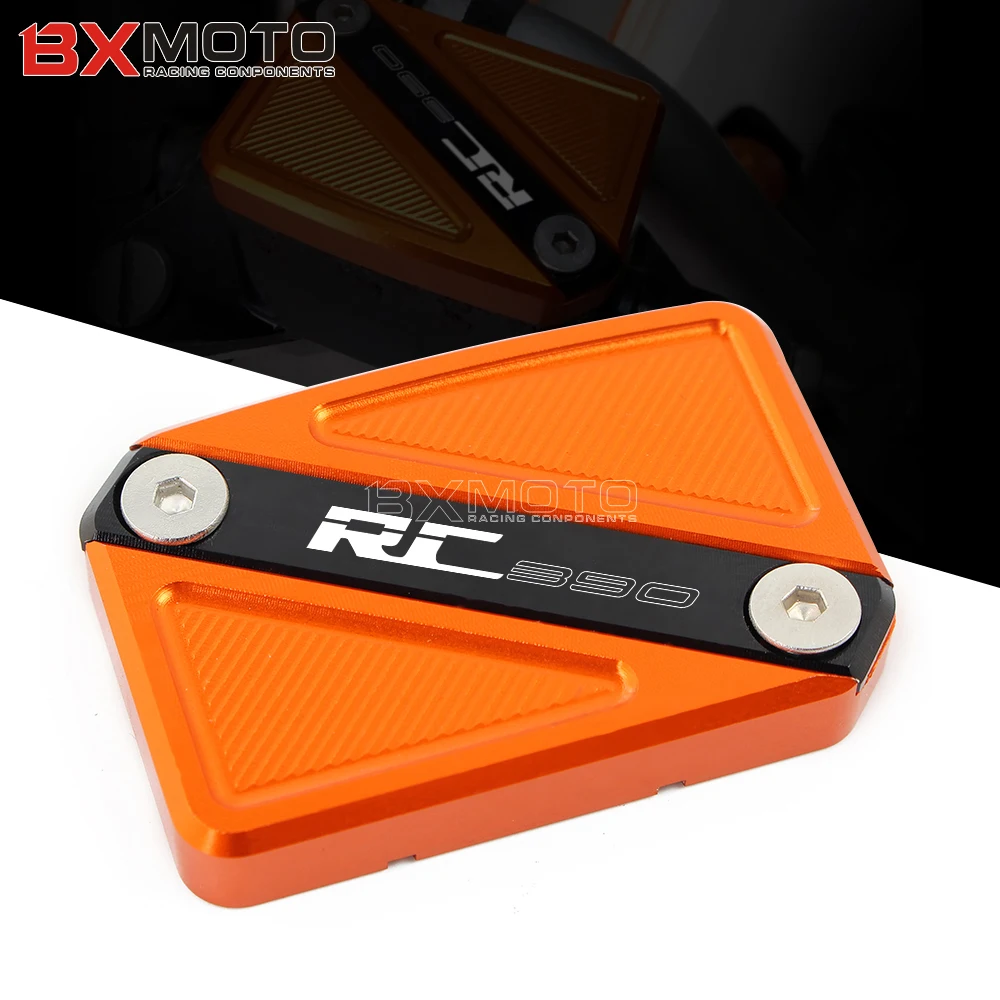 

New logo rc390 Motorcycle Motorcycle Front Brake Fluid Reservoir Cover Cap Aluminum For KTM RC 390 RC390 2014-2019