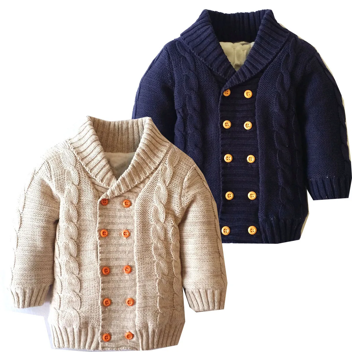 Baby Boys Knitted coat Jacket Winter 2 Color Outerwear Coat Cotton