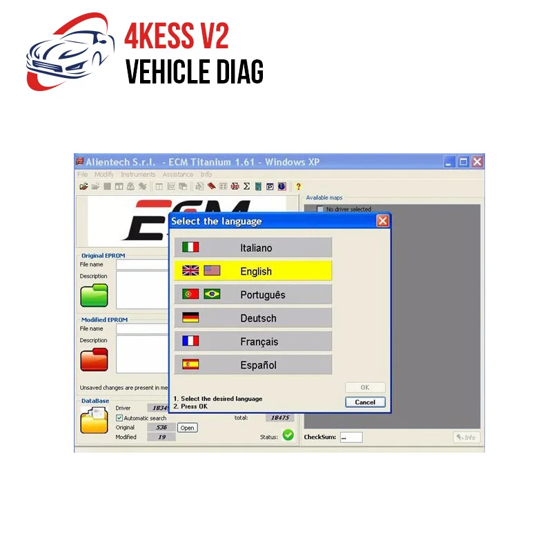 

Latest Hot sale ECM TITANIUM 1.61 with 26000+ Driver for KESS V2 and Ktag