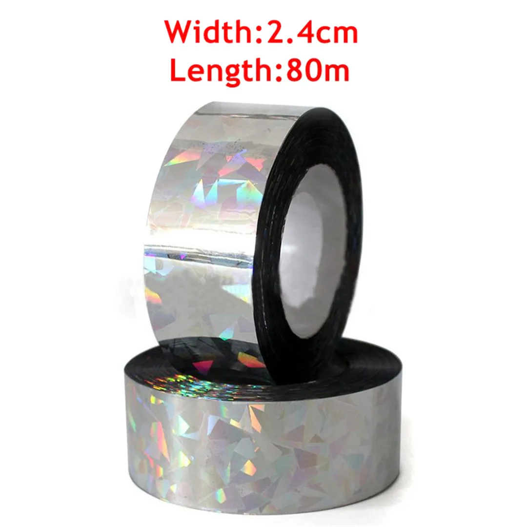 Bird Scare Tape Holographic Repellent Design - Double Sided Reflective Scarecrow Ribbon Flash Bird Deterrent Tape
