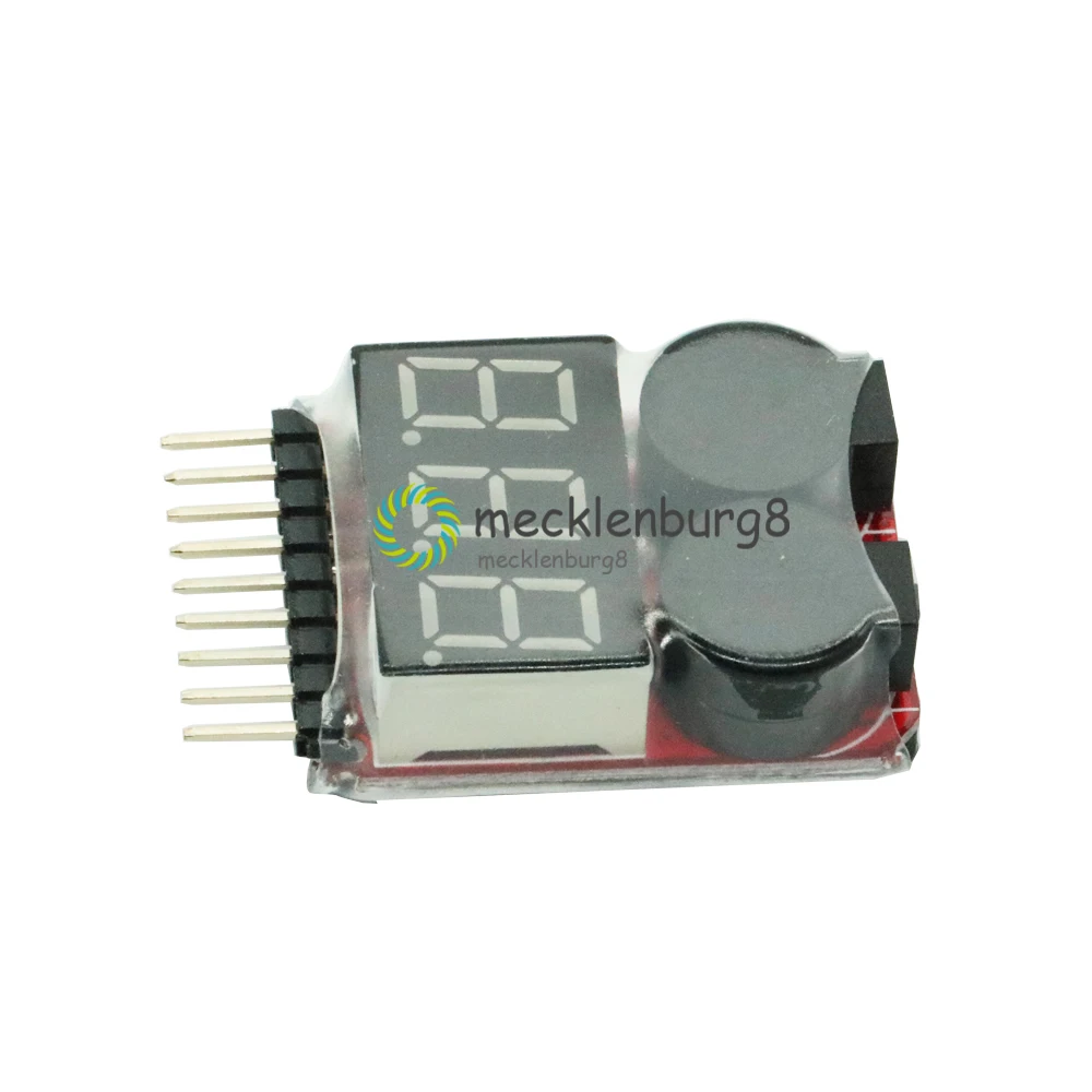 Индикатор 2 в 1 S для 8 Lipo / li ion/Fe индикатор напряжения тестер низкого звуковой