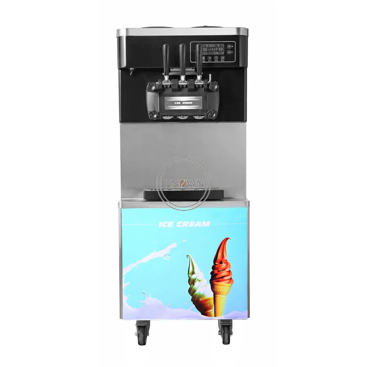 

Hot sale 22-30L/h ice cream cone making machine commercial ice cream machine for sale with 3 flavors