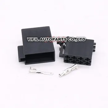

10sets/lot 8 Pin/Way Male Female CD Audio Connector Plug For VW