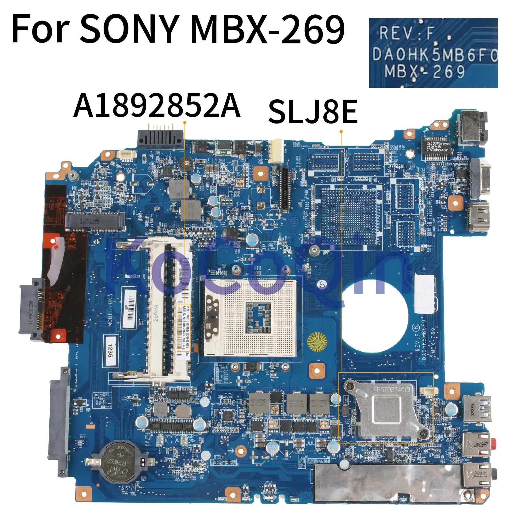 KoCoQin материнская плата для ноутбука SONY Vaio SVE15 SVE1511RFXB MBX-269 HM76 материнская плата A1892852A DA0HK5MB6F0 SLJ8E