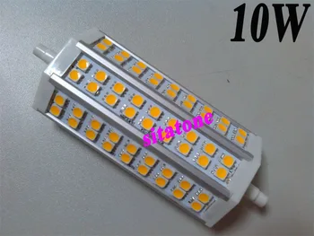 

Free shipping 20pcs AC85-265V 51*135mm R7S 10W led corn bulb 54 leds