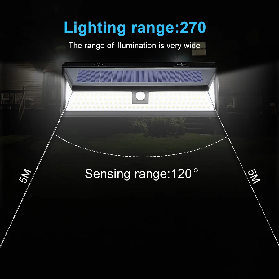 100/118 светодиодный солнечный свет открытый беспроводной PIR датчик движения Сад Солнечная лампа водонепроницаемый освещение безопасности