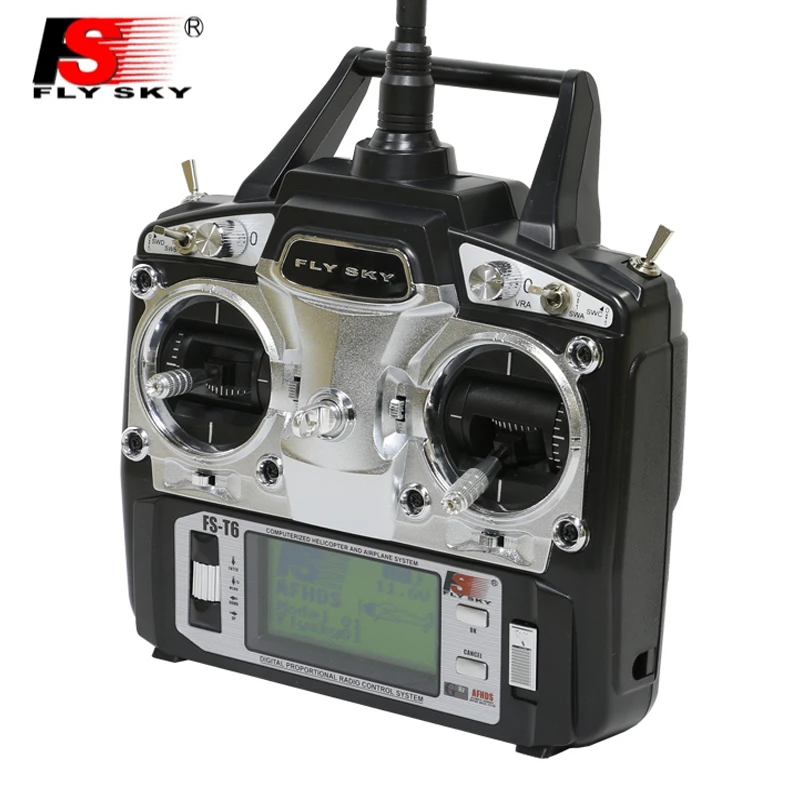 

Freeshipping FlySky FS-T6 FS T6 2.4G Digital 6 Channels Transmitter & Receiver RC Radio Mode 2