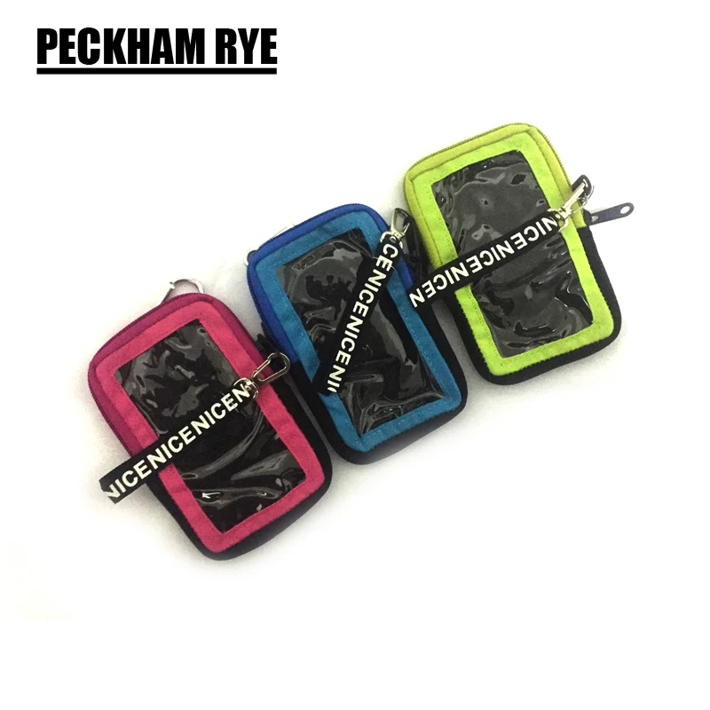 

fanny pack Waist bag Touch screen PVC transparent Green color New small waist fanny packs travel Mobile Phone Bag 2017