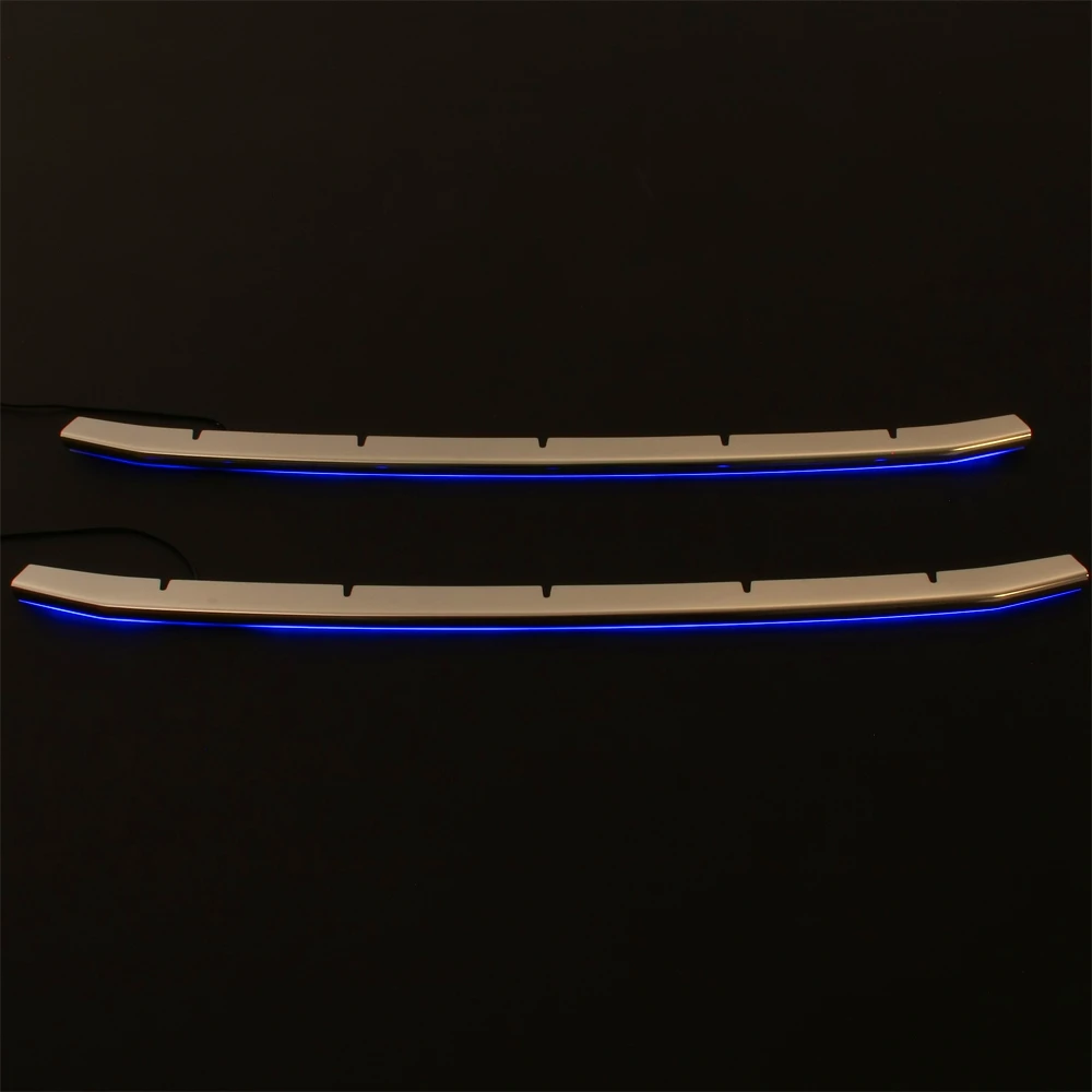 JY 2 шт. синий светодиод с подсветкой переднего бампера гриль отделка автомобиля Стайлинг крышка аксессуары для Toyota Alphard 30 до