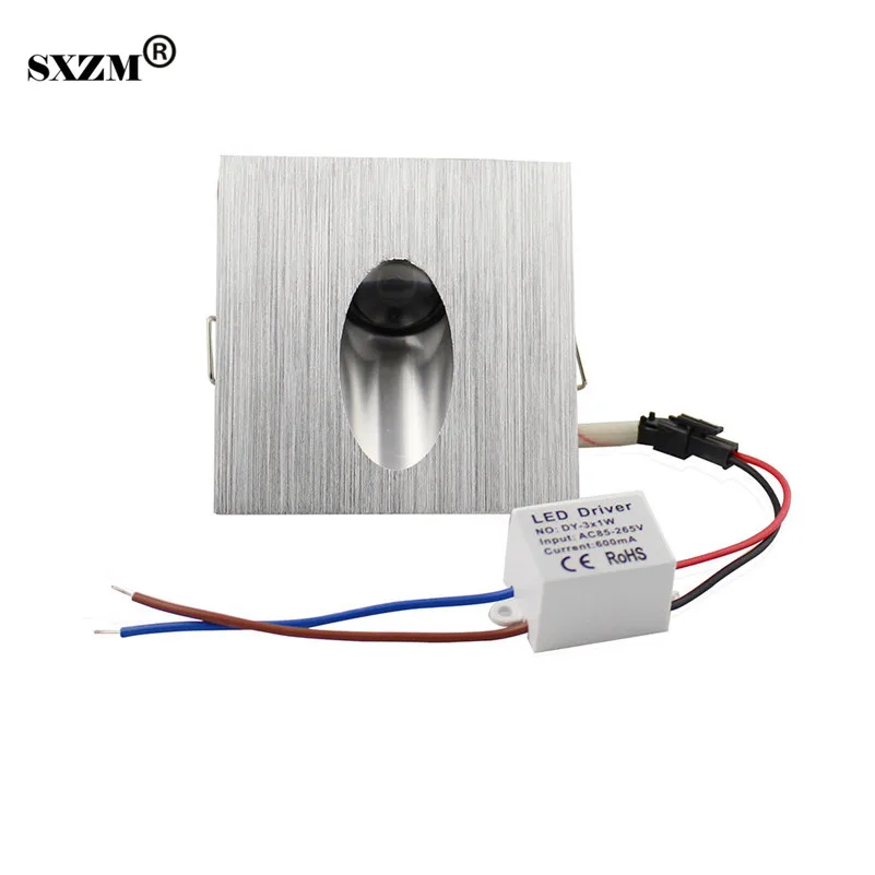 

1X3W Led Footlight square wall lamps for stairs step/foyer wall corner lights