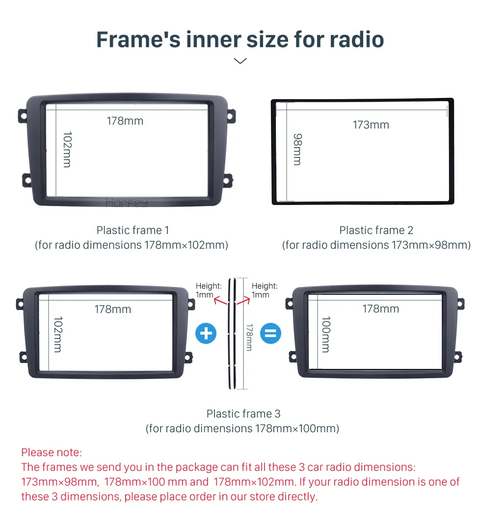 Harfey 2Din пластина автомобиля стерео рамка для 2002 2003 2004 Mercedes BENZ C CLASS W203 DVD плеер панель наборы стерео аудио Даш фасции