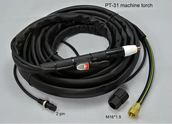 

Russian warehouse PT-31 LG-40 Air Plasma Cutting Torch Complete 16 Feet 5M Straight Machine Torch Head Body