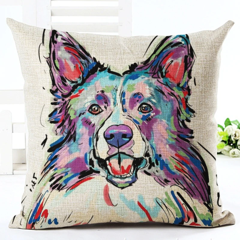 Bullterrier Cushion Covers Dog Pet Soft Linen Material Pillow Cases For Kids Baby Girl Boy Bedroom Decorative Cushion Cover Bullterrier Cushion Covers Dog Pet Soft Linen Material Pillow Cases For Kids Baby Girl Boy Bedroom Decorative Cushion Cover