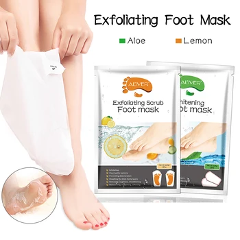 

1 Pair Promoting sleep Lemon Foot Mask Exfoliating Aloe Foot Mask Moisturizing Hydrating Whitening Healthy Feet Care TSLM2