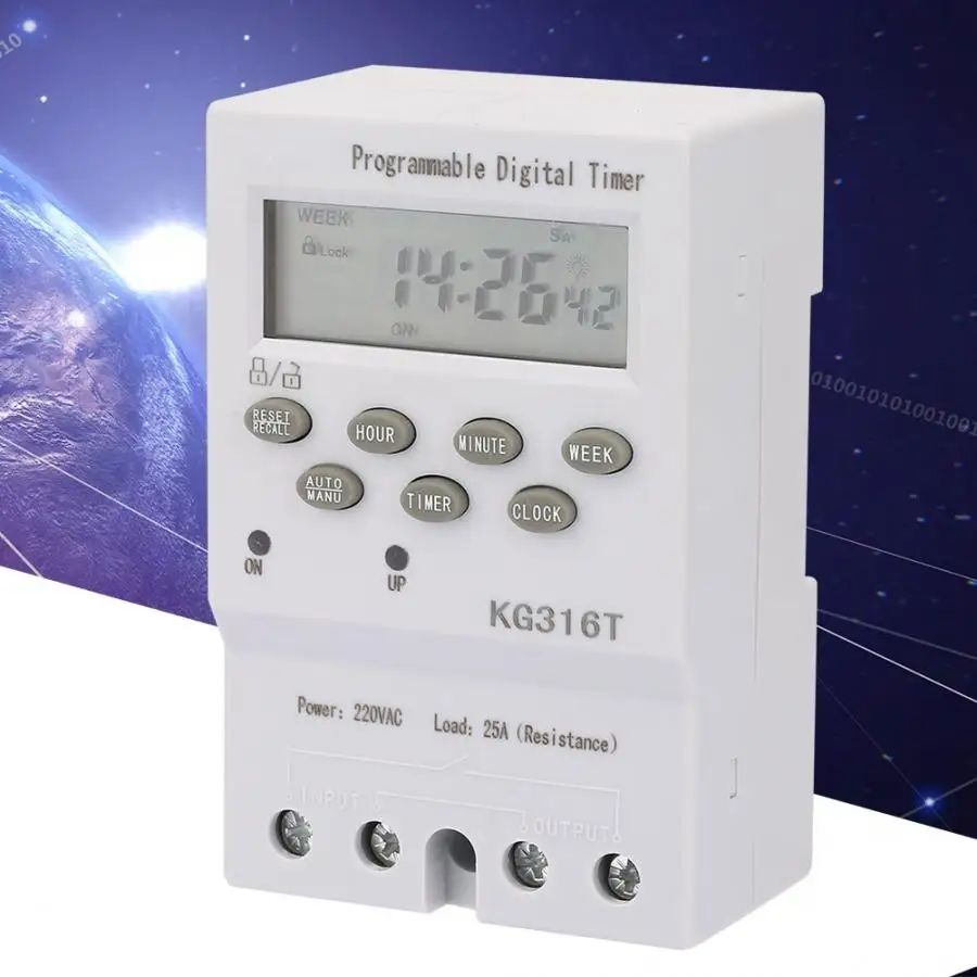 KG316T таймер 220 В микрокомпьютер управление временем переключатель