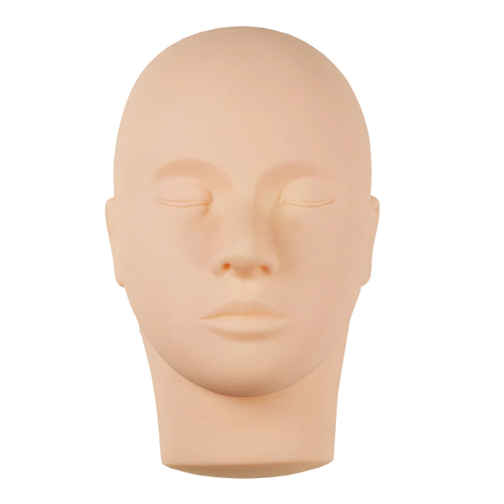 

Silicone Mannequin Head Flat Eye Facial Eyelash Eyelash Extension Makeup Practice Cosmetic Model Training Heads Tool