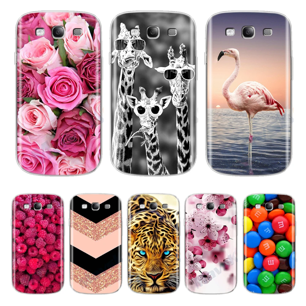 الغطاء الخلفي لينة فوندا لسامسونج غالاكسي S3 زهرة الهاتف حقيبة لهاتف سامسونج غالاكسي S3 Duos Neo S 3 I9300 لينة TPU سيليكون قذيفة