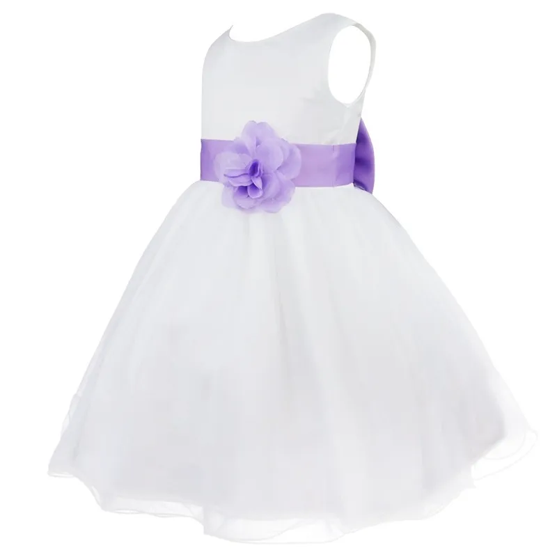 Детское платье до колена с бантом и цветочным узором для маленьких девочек торжественное платье праздничное платье на свадьбу и День рождения платье для первого причастия для девочек