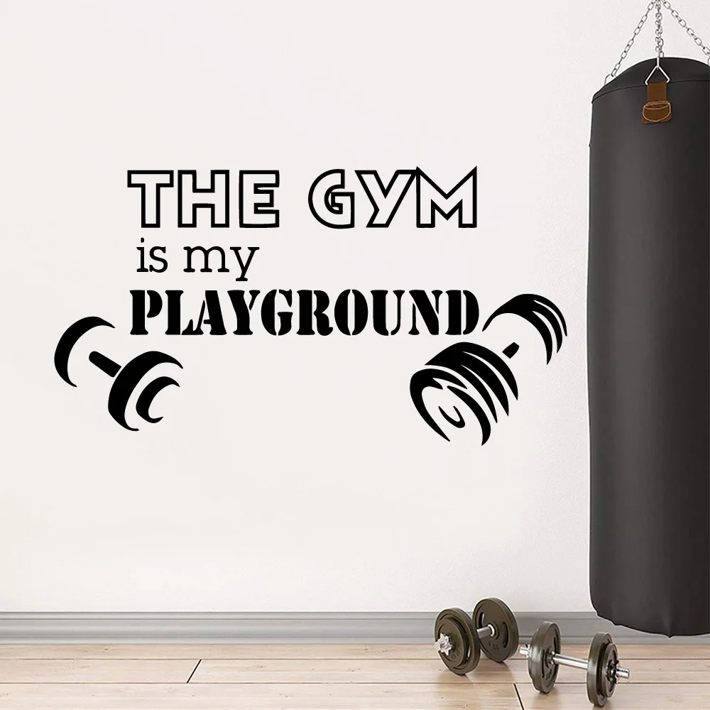

Free shipping Gym Wall Stickers Decorative Sticker Home Decor For Kids Rooms Home Decor Wall Art MURAL Drop Shipping