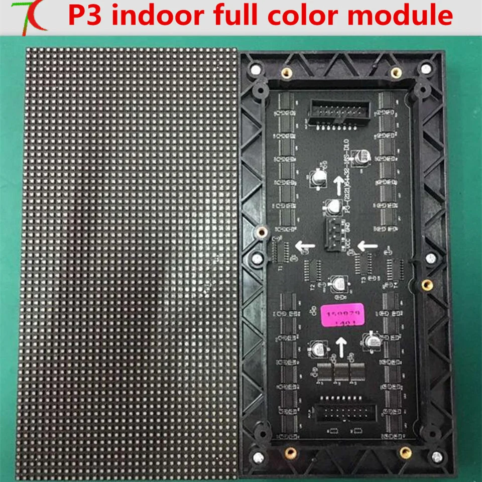 

Factory direct sales P3 indoor 16 scan SMD full color module for small video wall,192mm*96mm ,64*32 pixels, 111111dots/m2