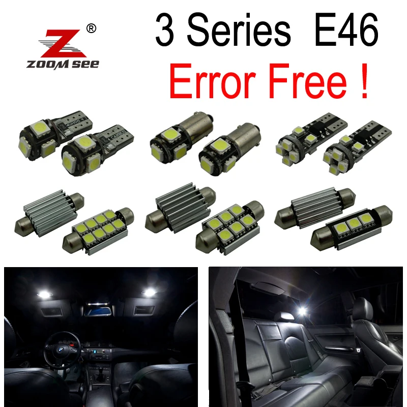 

17pcs LED Interior Light Kit + License plate lamp for BMW 3 series E46 Sedan Coupe M3 318i 318ti 323i 323is 325i 325xi (99-05)