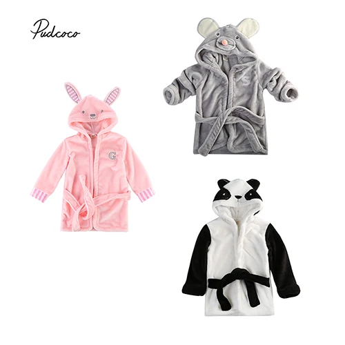 

Pudcoco 2018 Newborn Kid Boy Girl Robes Cute Animal Personalised Bath Robe Dressing Gown Gift Crown Soft Warm Clothes 6M-5Y
