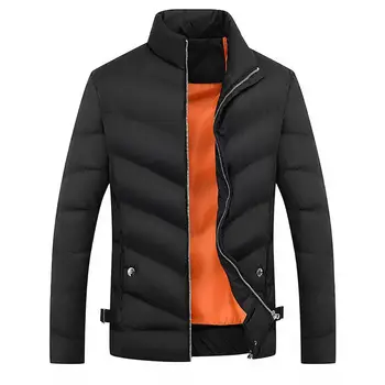 

Men Zipper Fashion Winter Autumn Solid Color Jacket Warm Outwear Coat Gift new