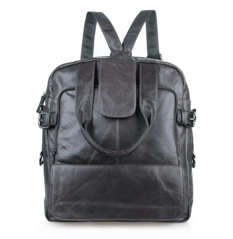 

Augus Genuine Leather Grey Color New Style Multifunctional Messenger Bag Crossbody Bag Men Shoulder Bag Laptop Bag 7065I