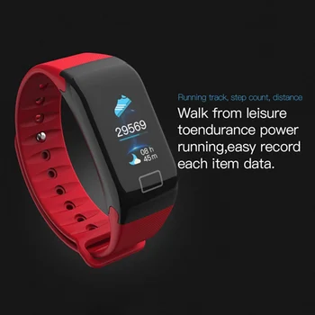 

Fitness Wristband Heart Rate Monitor Smart Bracelet Smartwatch Blood Pressure With Pedometer Bracelet