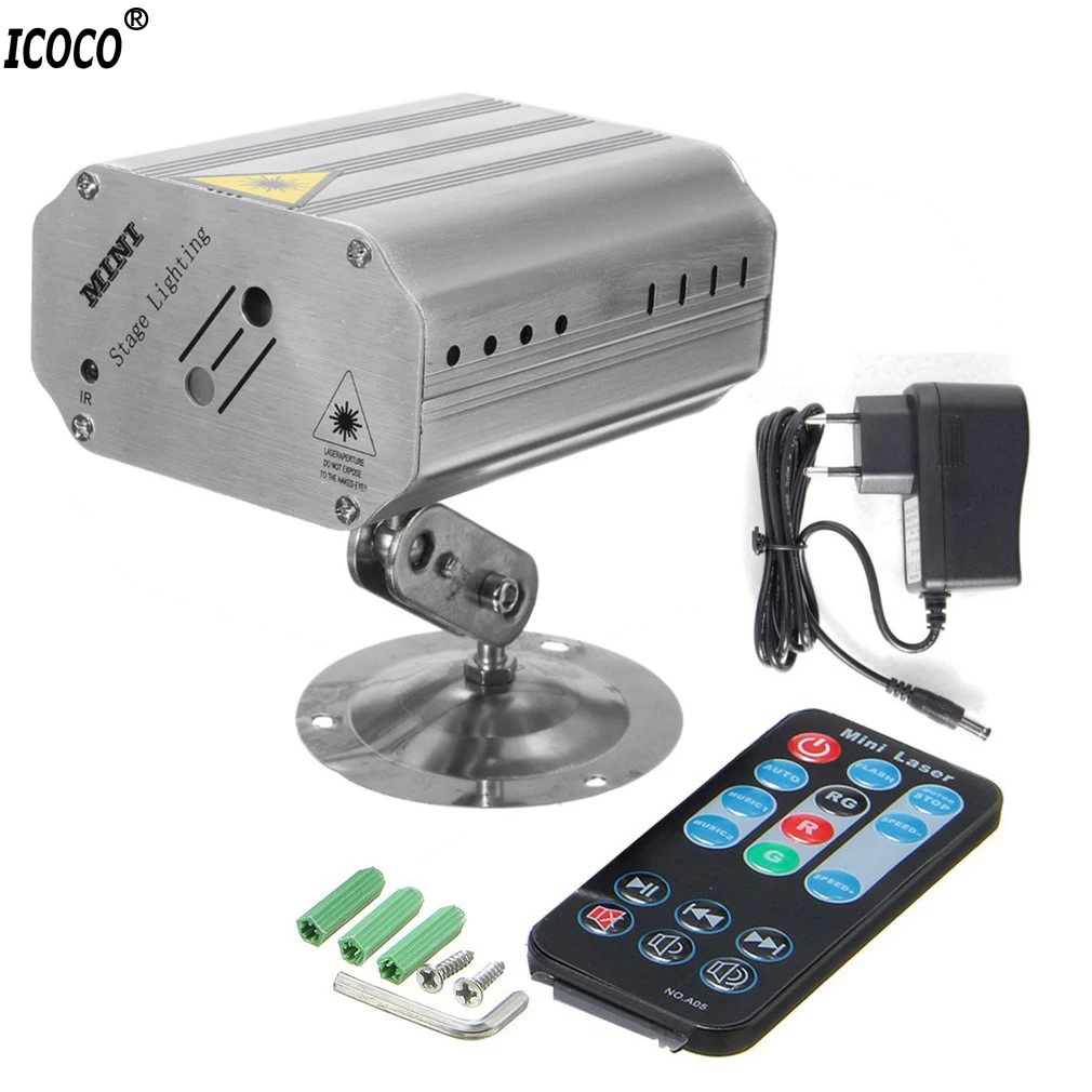 

ICOCO LED Laser Pointer Disco Light Stage Party Pattern Laser Projector Lighting With Remote DJ Disco Club Outdoor Indoor Lights