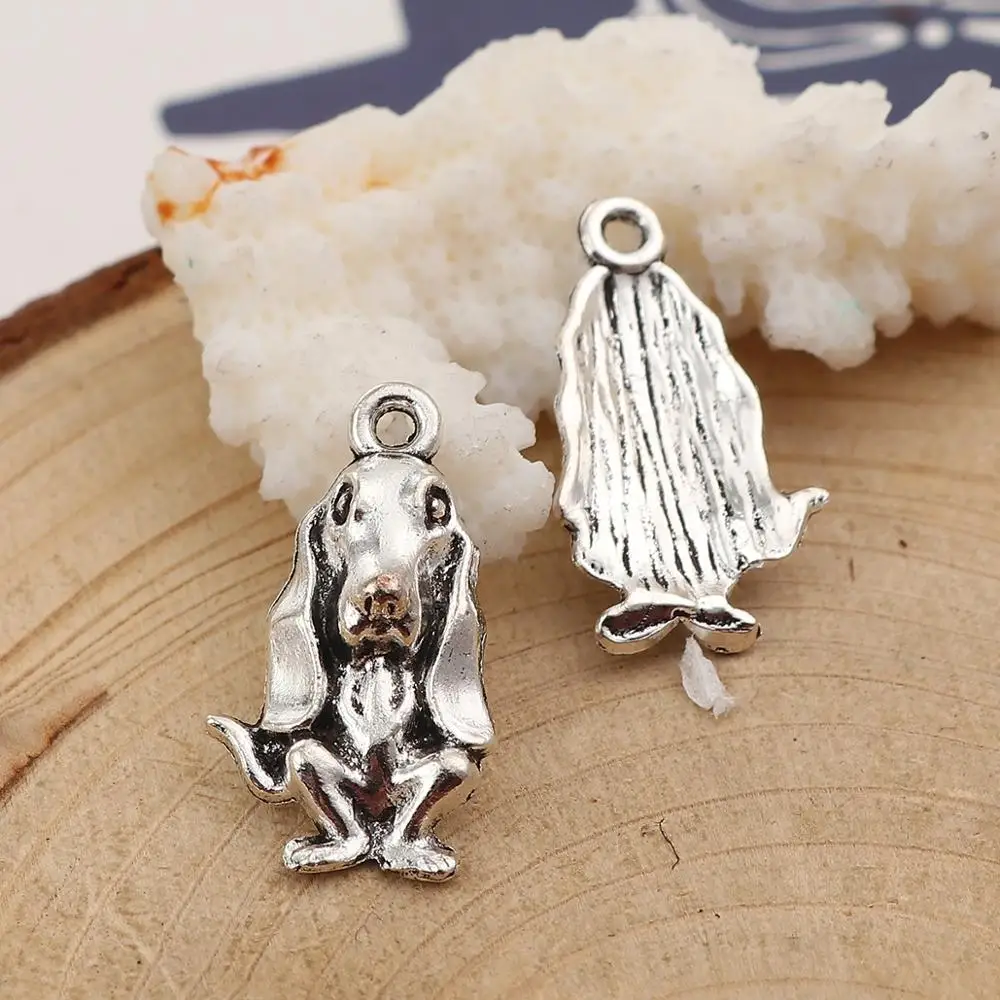 

DoreenBeads Fashion Zinc Based Alloy Charms Dog Animal Antique Silver Color Jewelry DIY 25mm x 14mm, 1 Packet ( 20 PCs/Set)