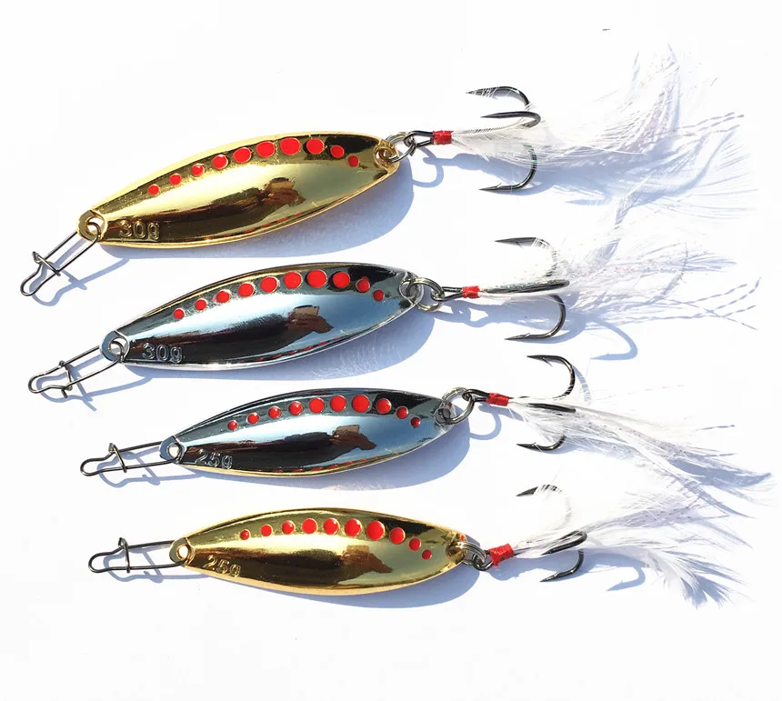 10PCS/lot 10g15g20g25g30g metal lure fishing spoons striped bass