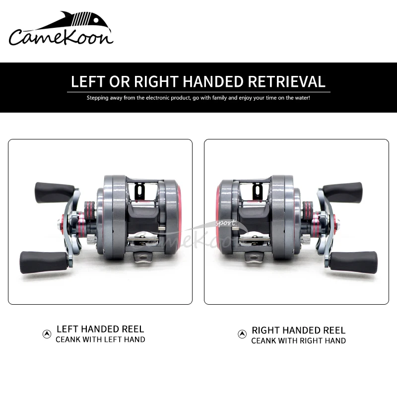 CAMEKOON JD200/JD300 круглая Рыболовная катушка baitcasing 4,7: 1/4. 6:1 Передаточное отношение 8 кг углеродное волокно тянущаяся катушка Baitcast