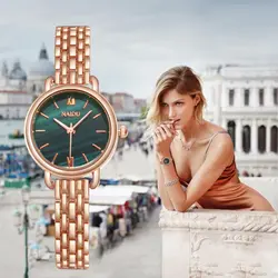 REBIRTH для женщин часы Простой бизнес дамы часы Роскошные розовое золото часы для женщин relogio feminino reloj mujer saat